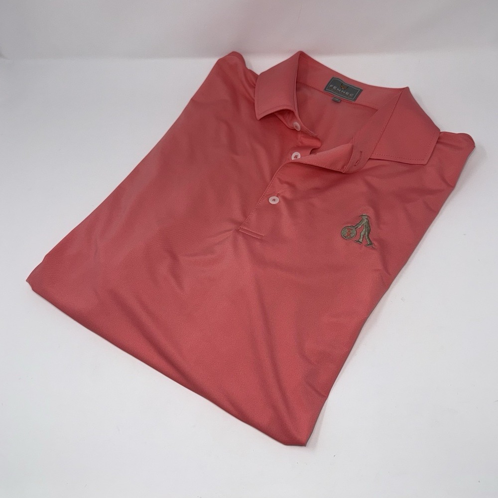 Fennec TX Golf Club Short Sleeve Golf Polo Shirt Men's Medium Coral